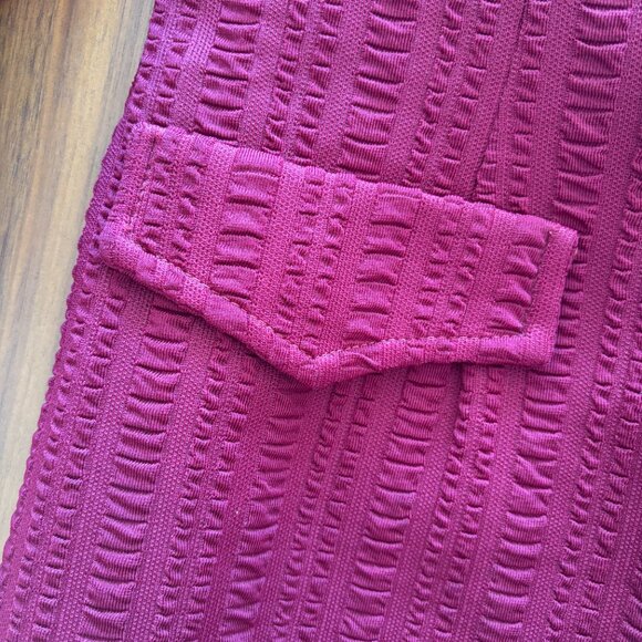 70s Vintage Western Union Made in the USA Burgundy Coat Wardrobe Maker MEDIUM - Picture 3 of 6